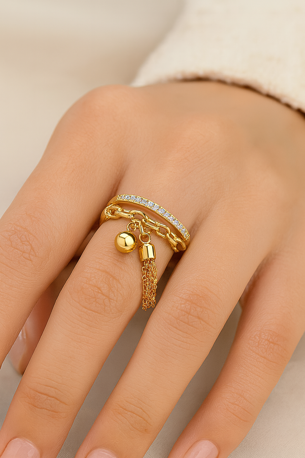 Ring Chic Gold Accent