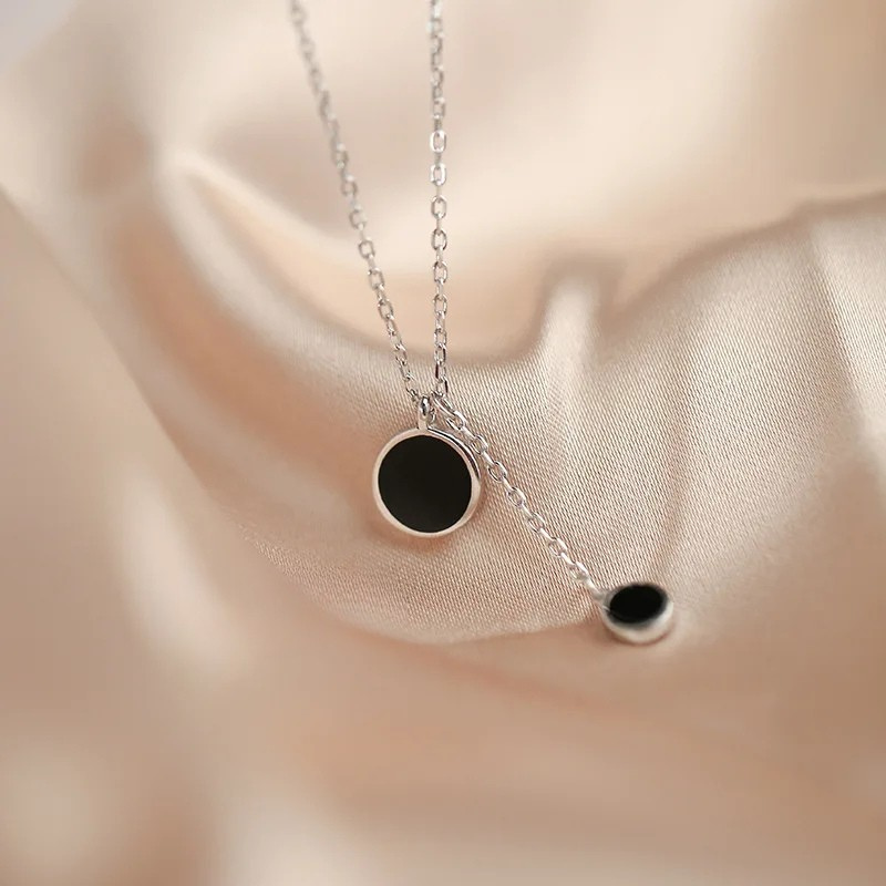Necklace Chic Black Silver