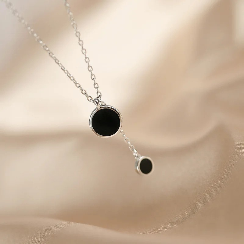 Necklace Chic Black Silver