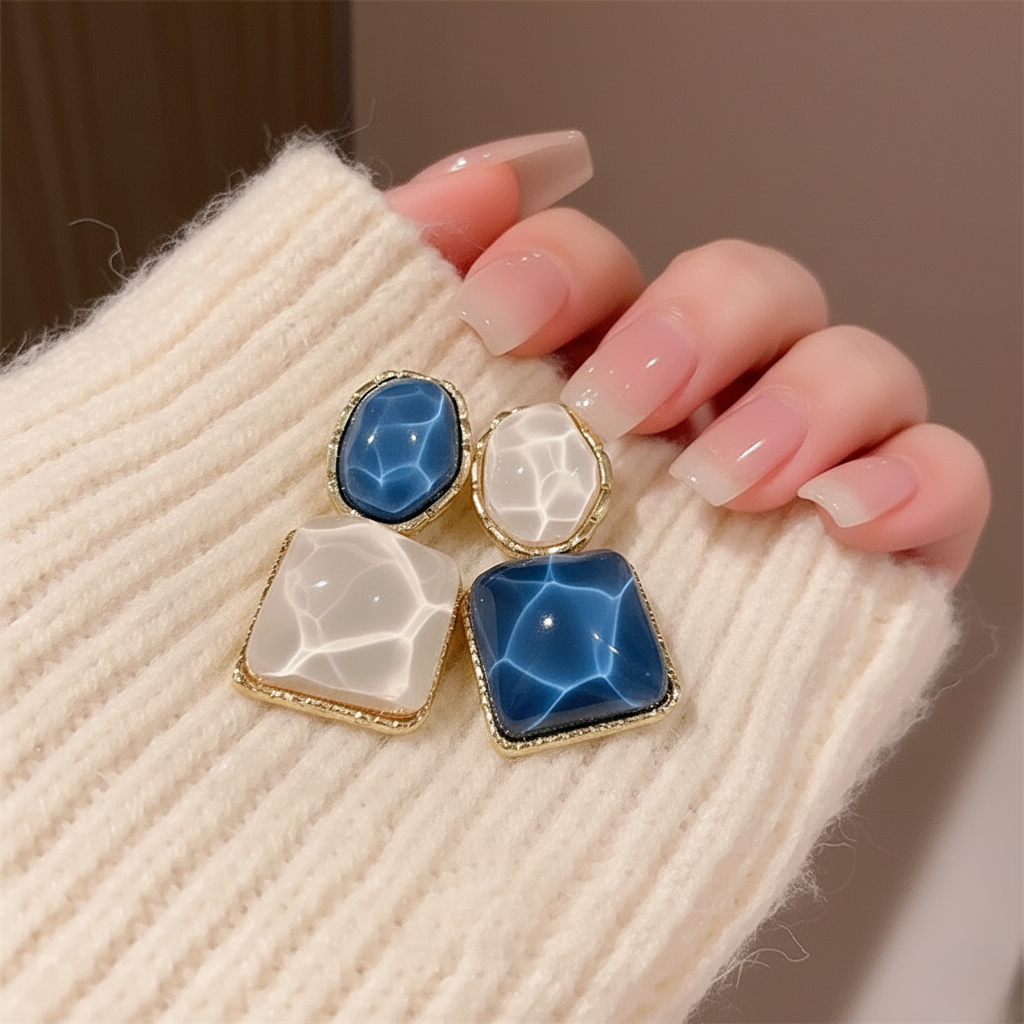 Geometric Resin Earrings