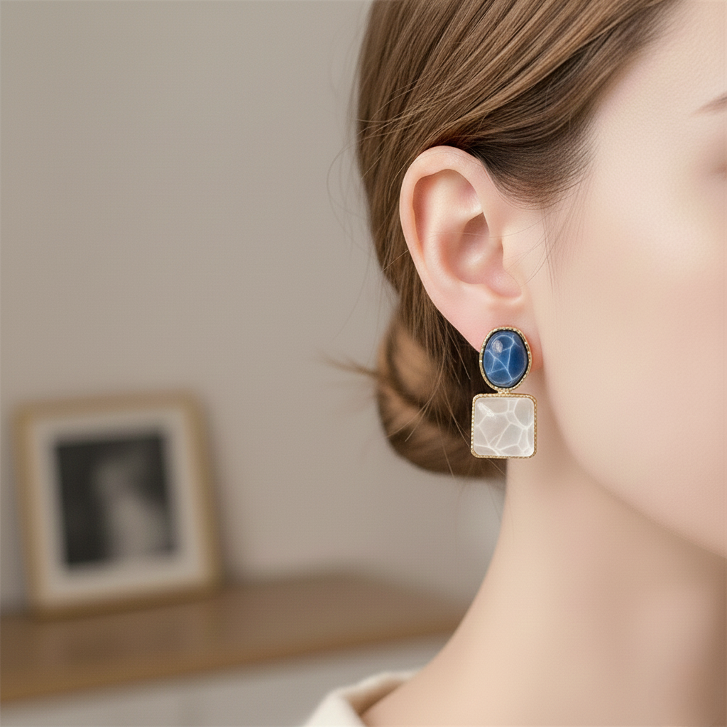 Geometric Resin Earrings