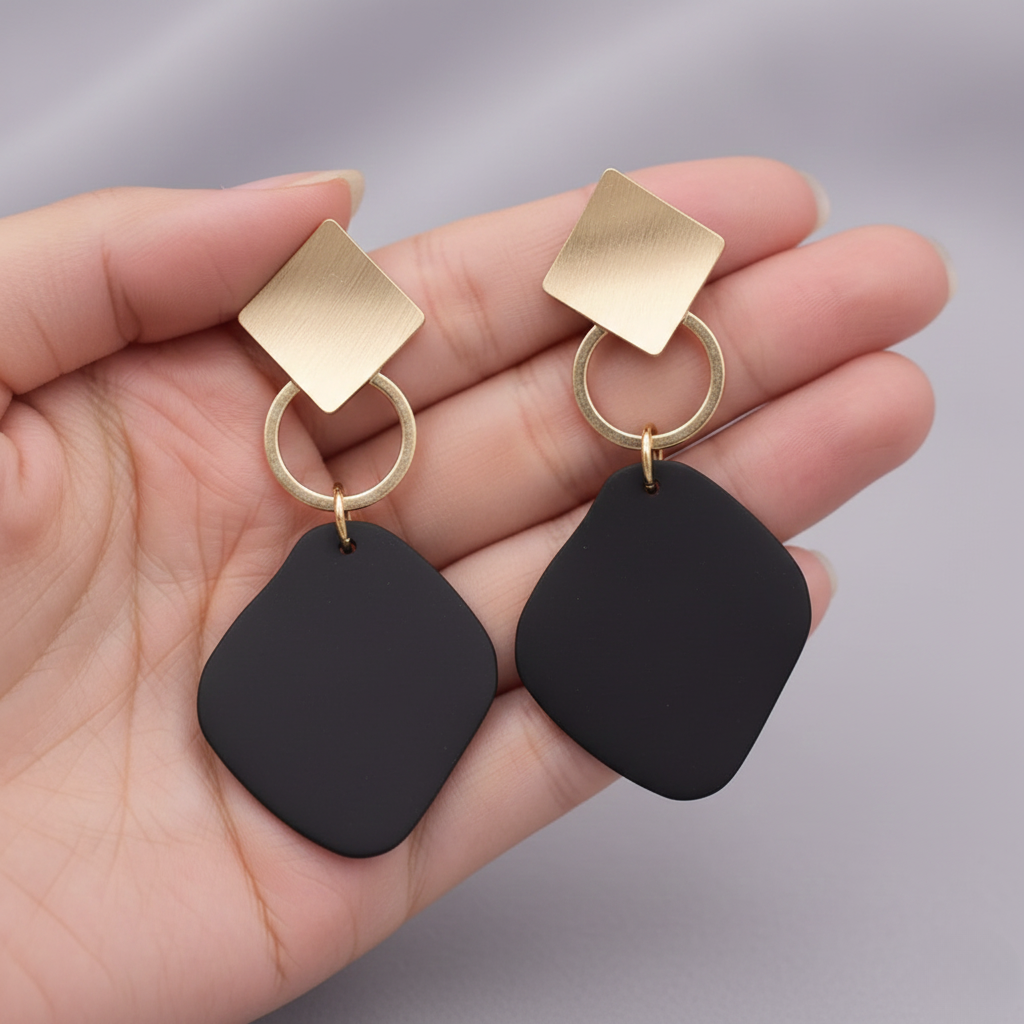 Rhombus Drop Earrings