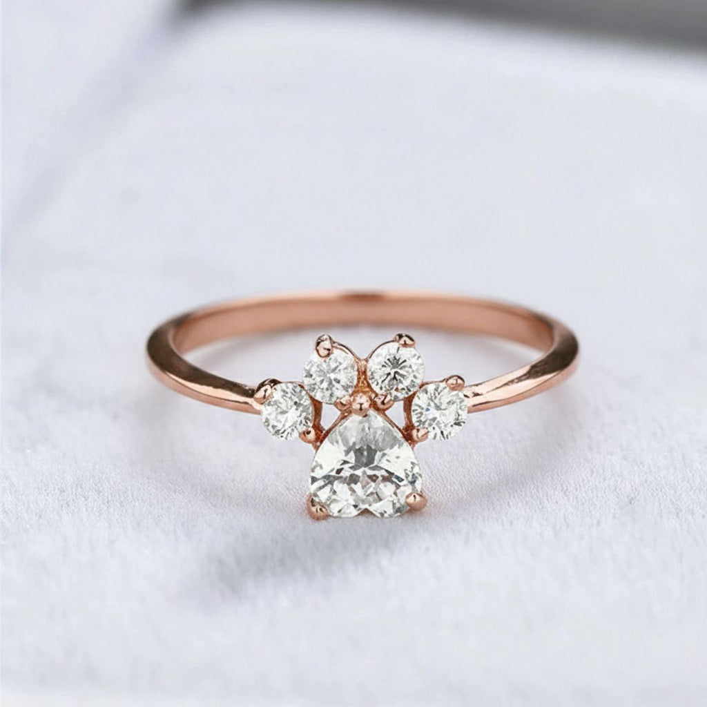 Golden Opal Paw Ring