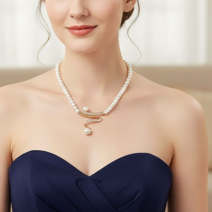 Golden Pearl Elegant Necklace