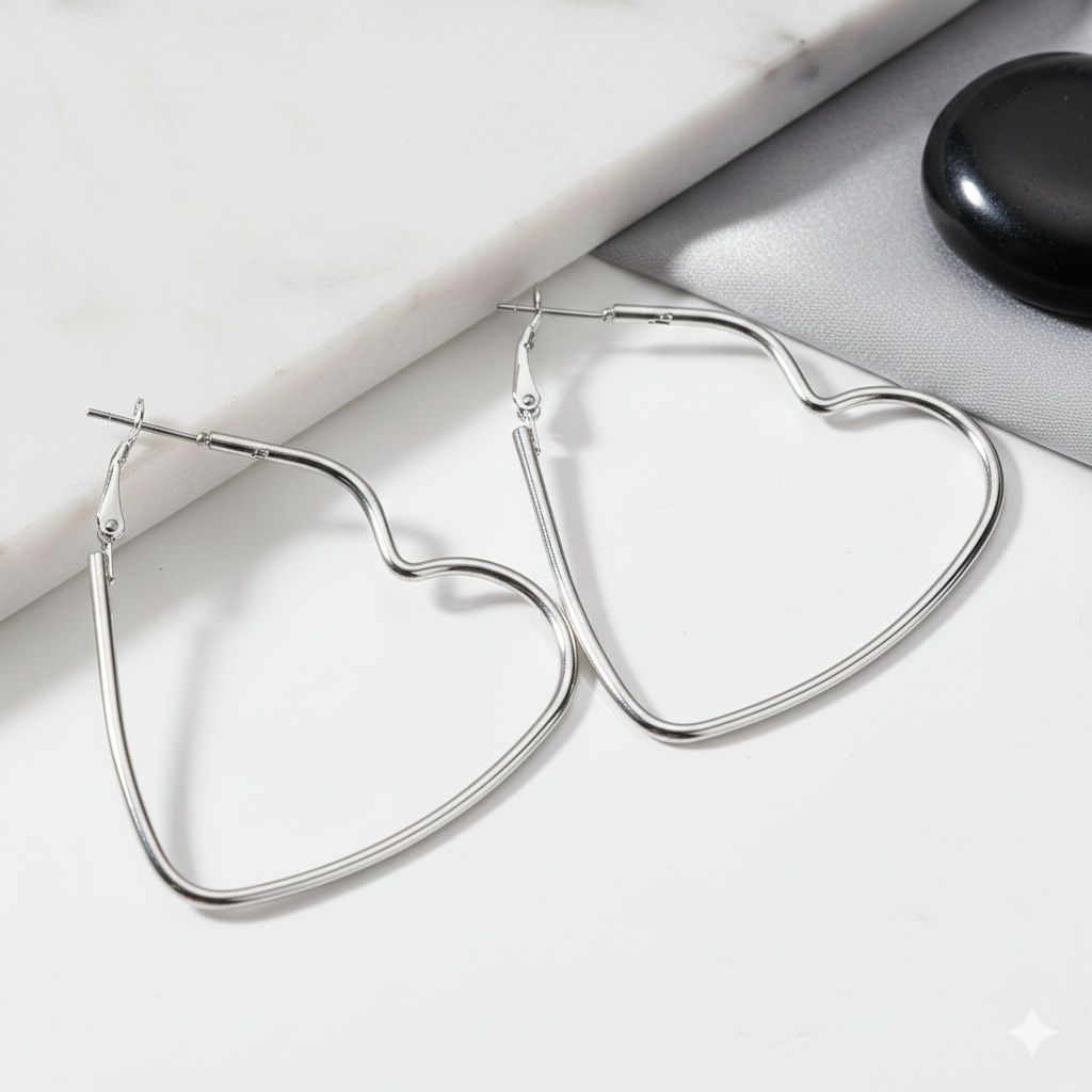Heart Hoop Earrings