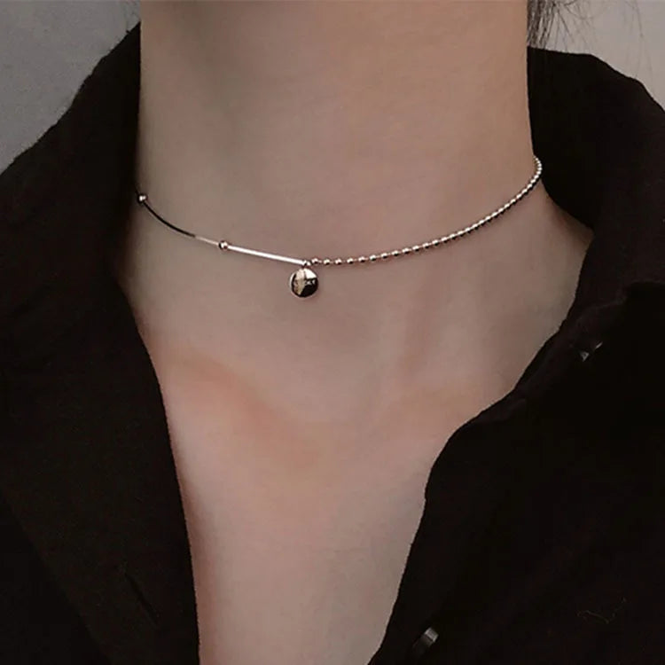 Choker Necklace Elegant Silver