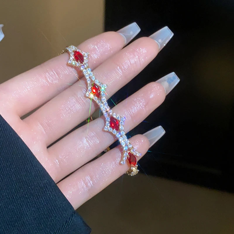 Golden Luxury Buckle Crystal Bracelet