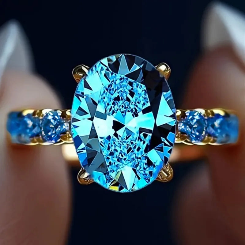Blue Chic Gold Statement