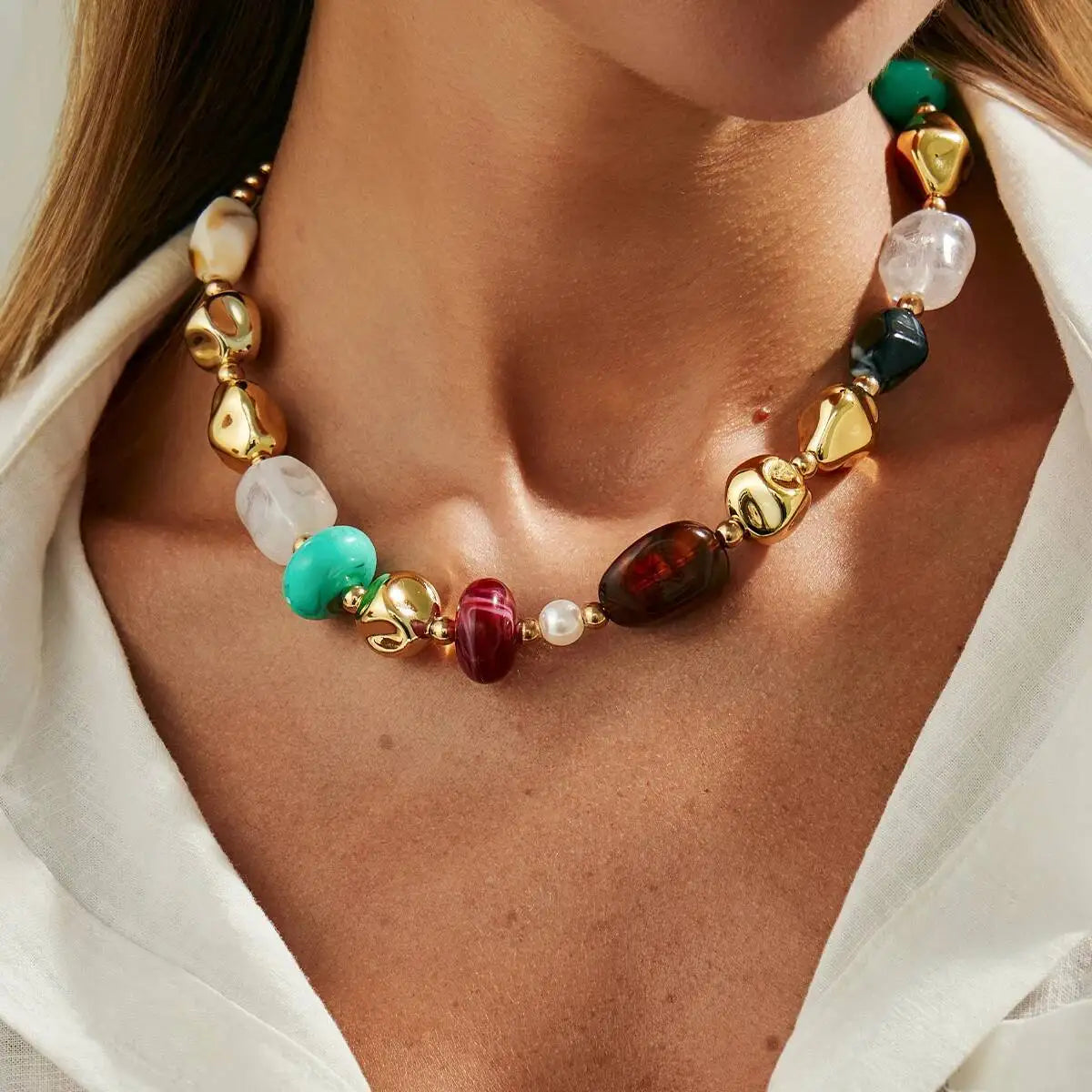 Boho Beaded Choker Necklace