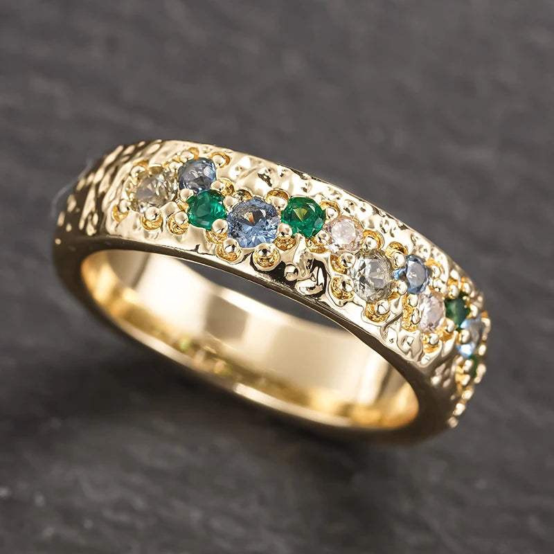 Chic Multicolor Gold Band