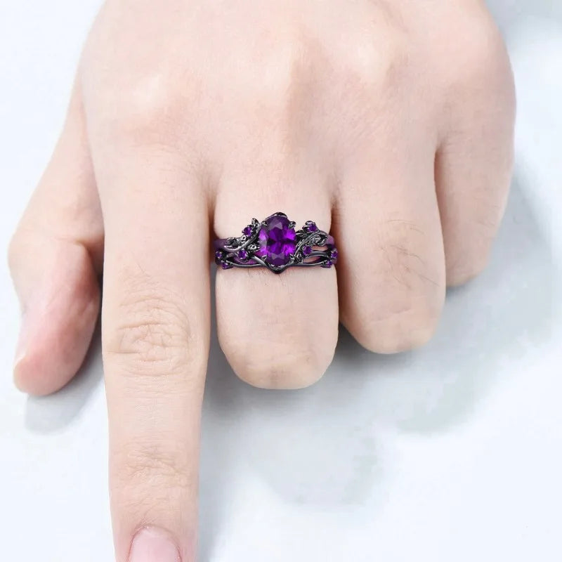 Ring – Black Purple Elegance