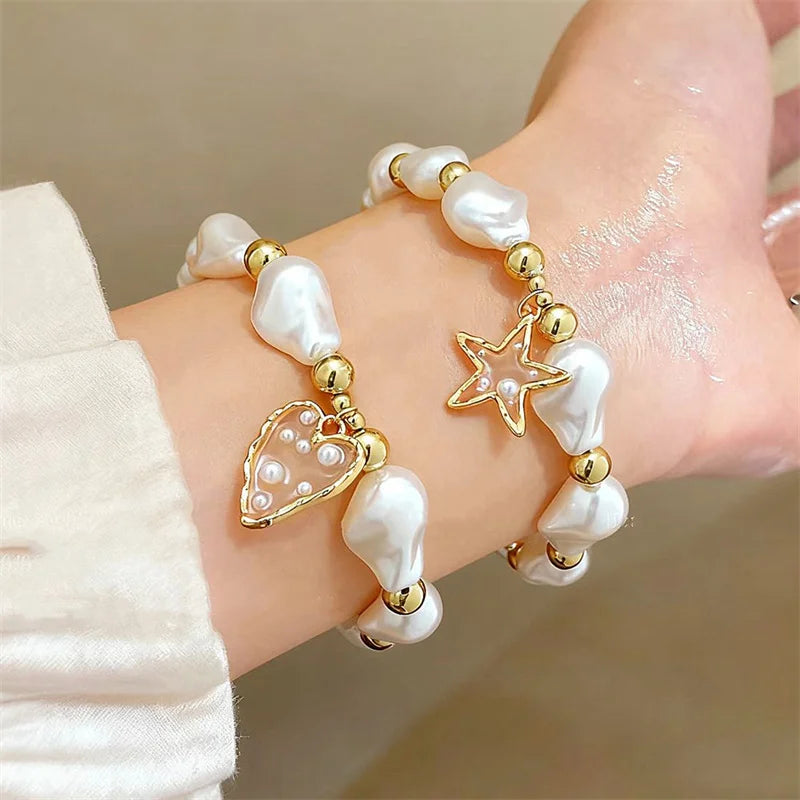 Pearl Bracelet Charming Golden