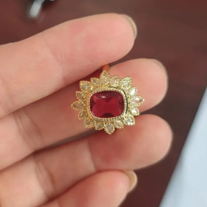 Gold Radiant Blossom Ring