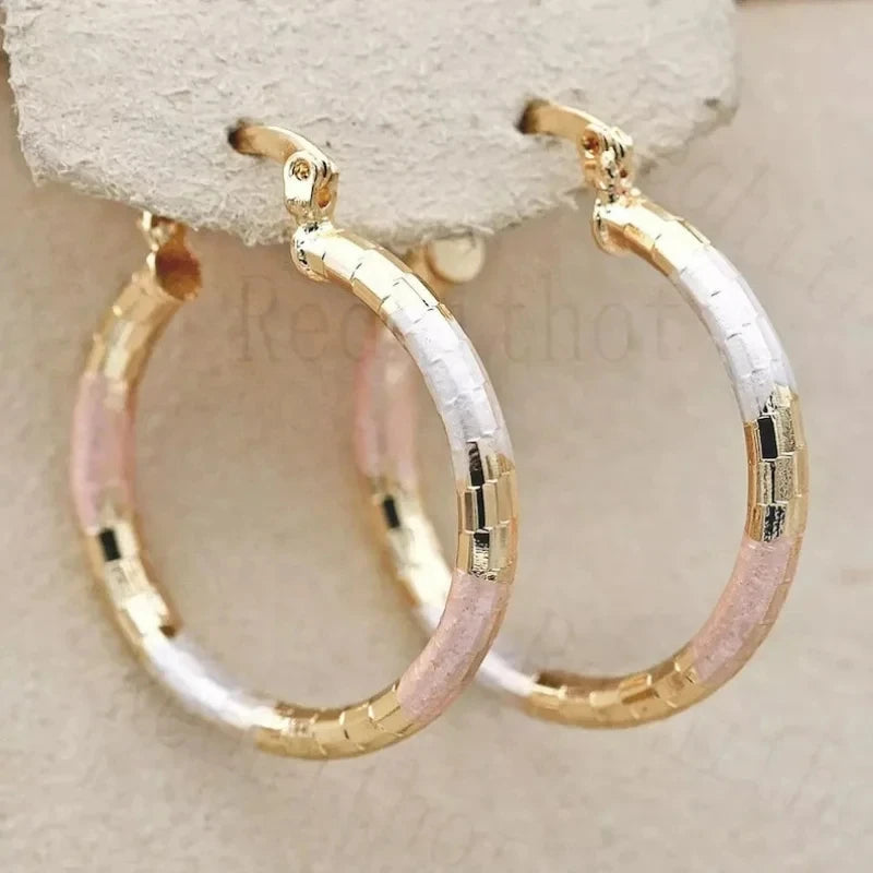 Golden Classical Hoop Earrings