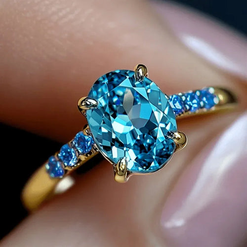 Blue Chic Gold Statement