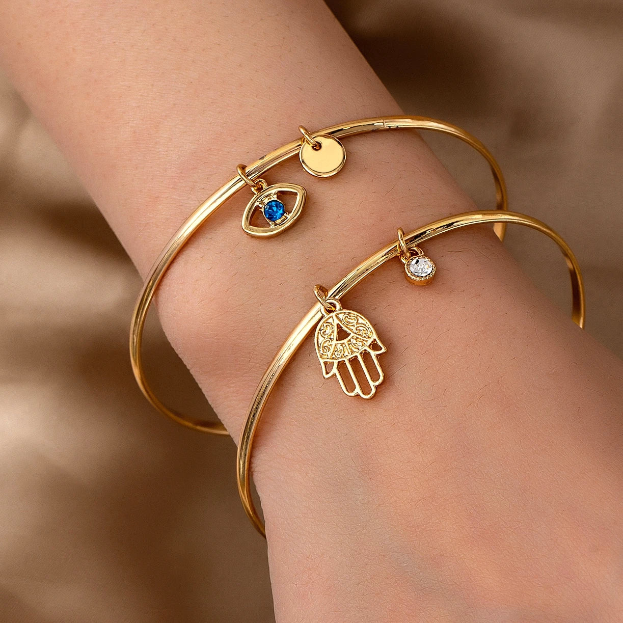 Bracelet Set Elegant Charm Golden