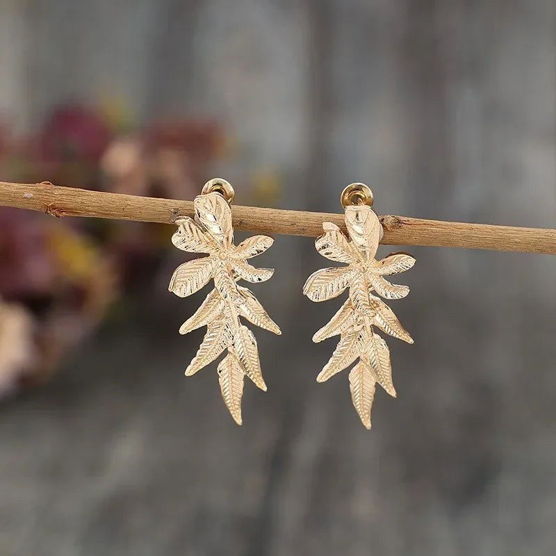 Golden Bohemian Flower Earrings