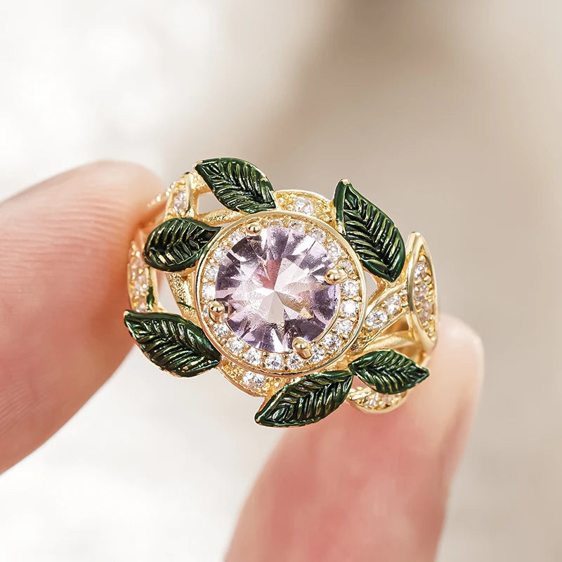 Fresh Pink Leaf Gold