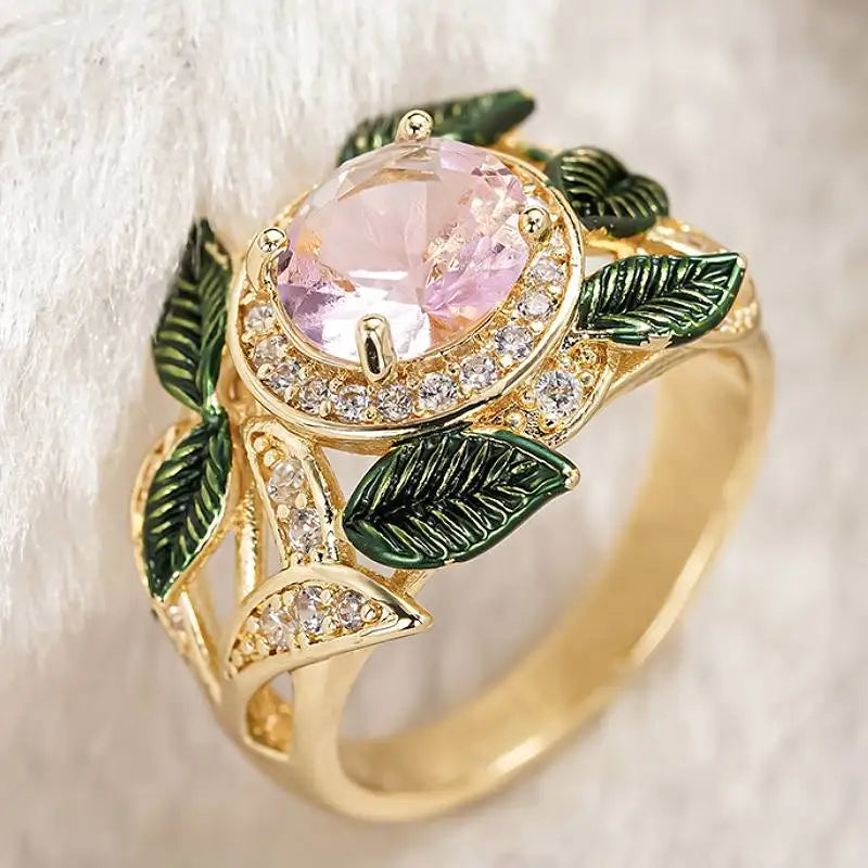 Fresh Pink Leaf Gold