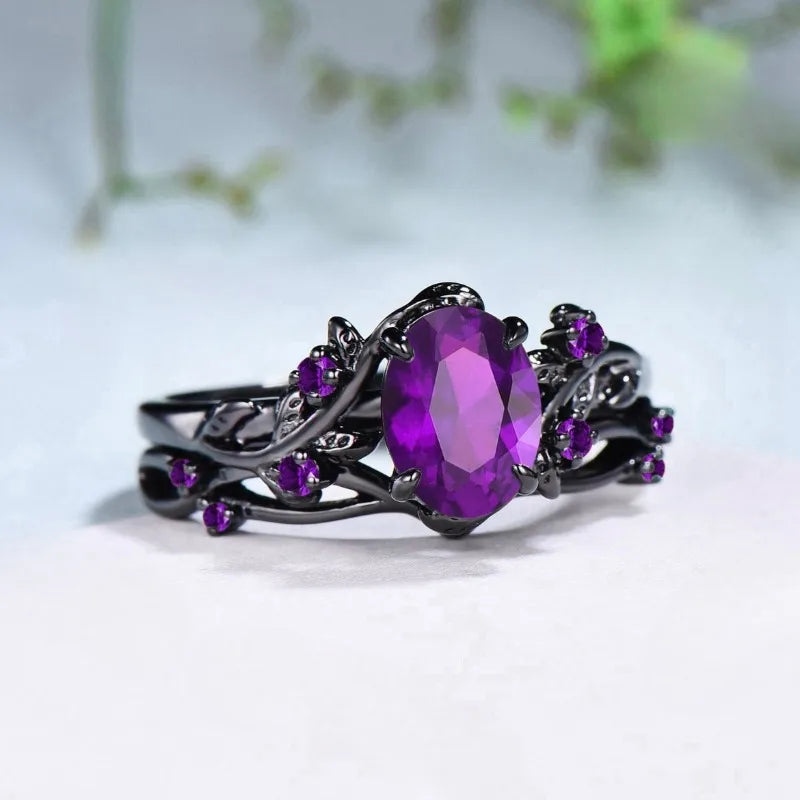 Ring – Black Purple Elegance