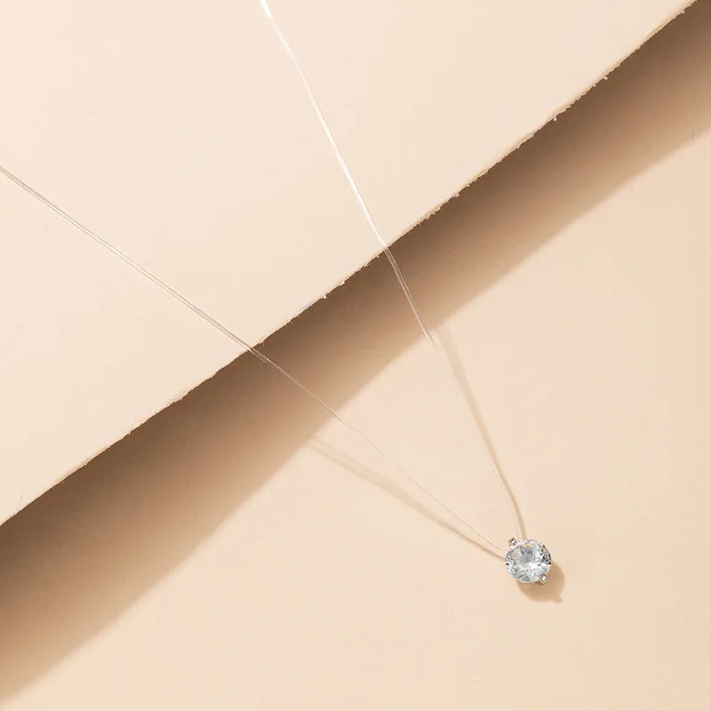 Necklace + Elegant Floating Crystal