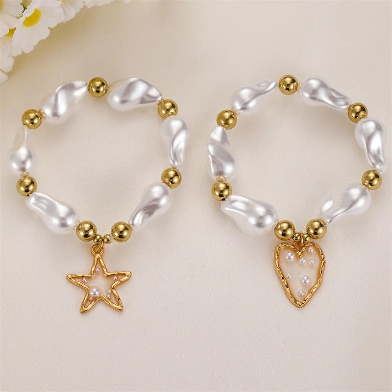 Pearl Bracelet Charming Golden