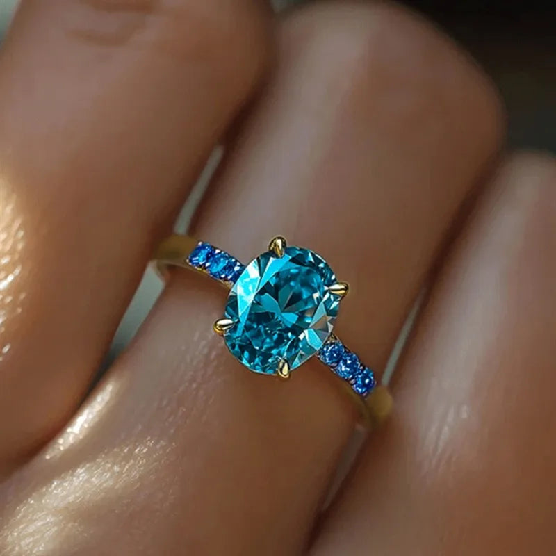 Blue Chic Gold Statement