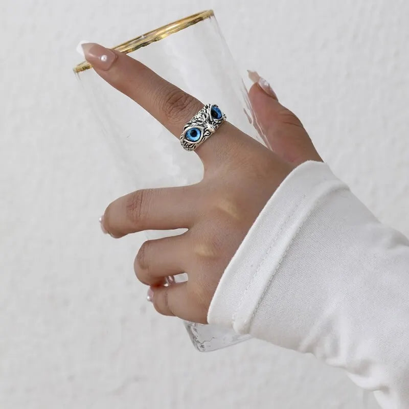 Statement Ring Mystic Owl Silver