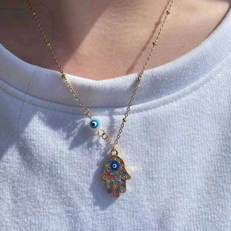 Elegant Evil Eye Charm Necklace