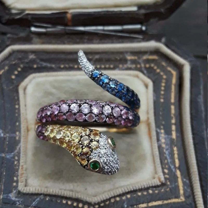 Ring – Snake Emerald Sparkle