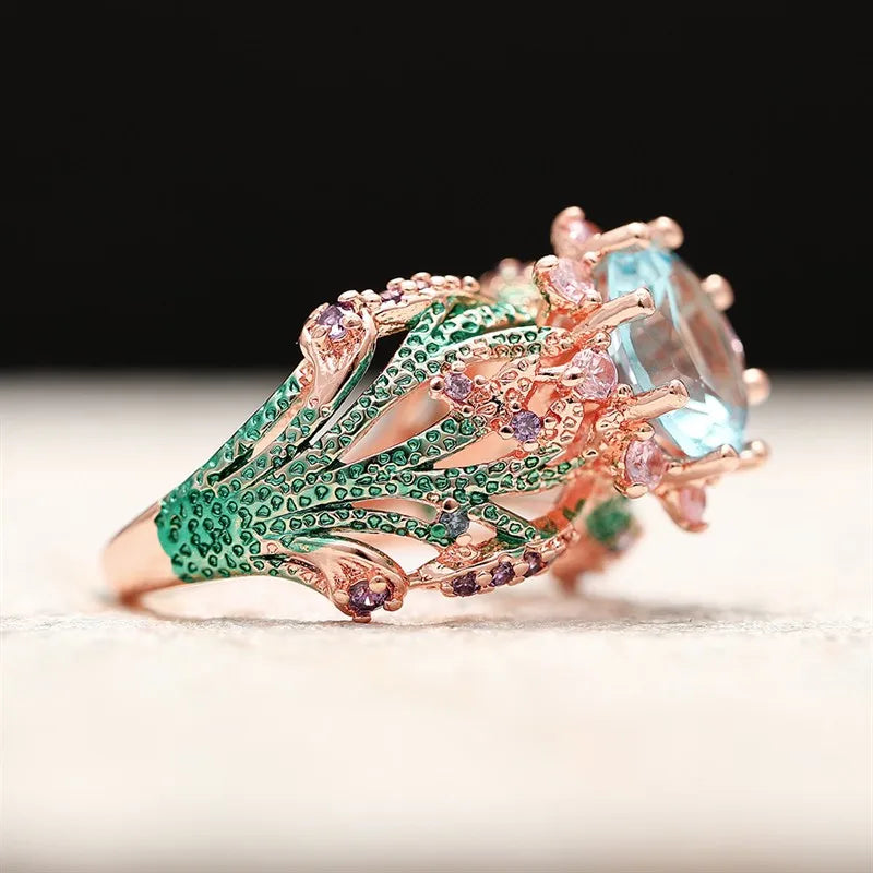 Delicate Floral Rose Gold
