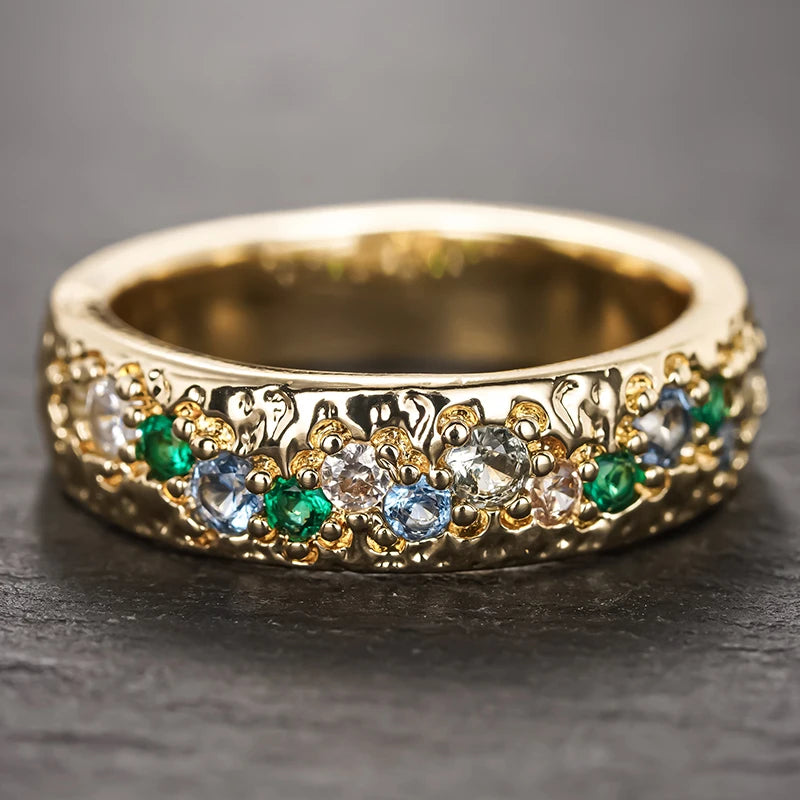 Chic Multicolor Gold Band
