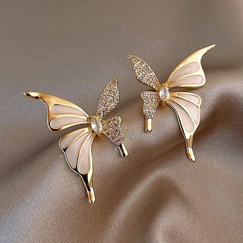 Butterfly Stud Earrings Golden