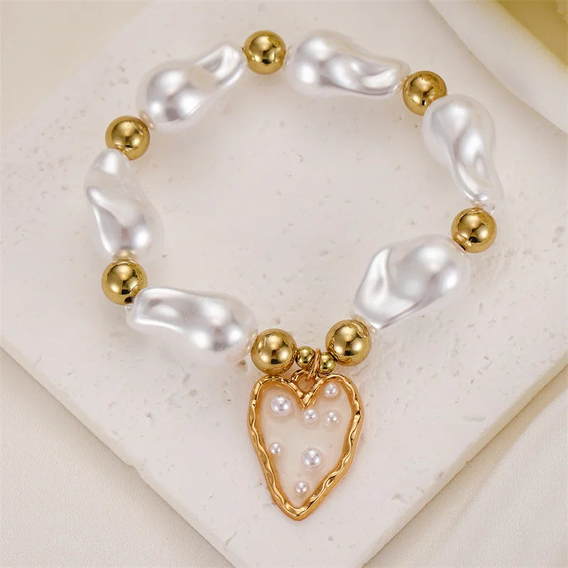 Pearl Bracelet Charming Golden
