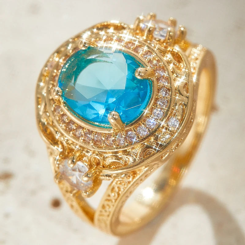 Vintage Blue Gold Royal