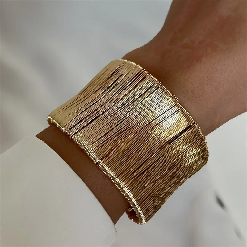 Cuff Bracelet Textured Wide
