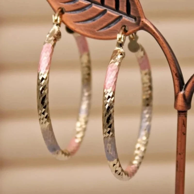 Golden Classical Hoop Earrings