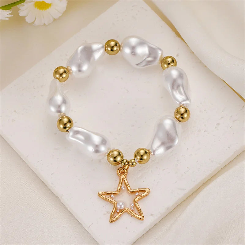 Pearl Bracelet Charming Golden