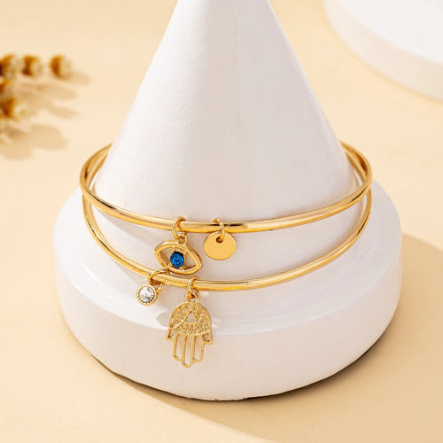 Bracelet Set Elegant Charm Golden