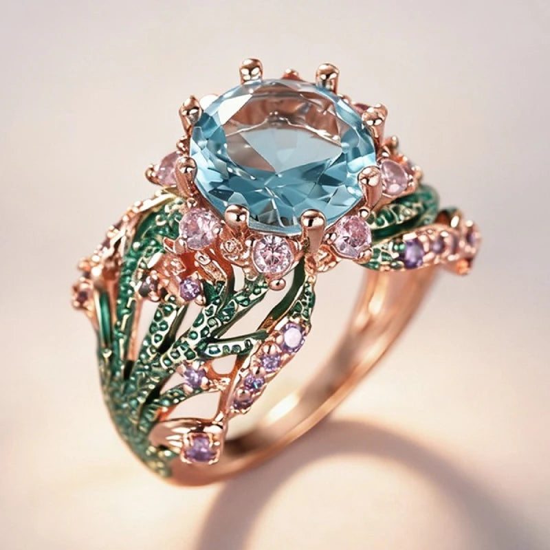 Delicate Floral Rose Gold