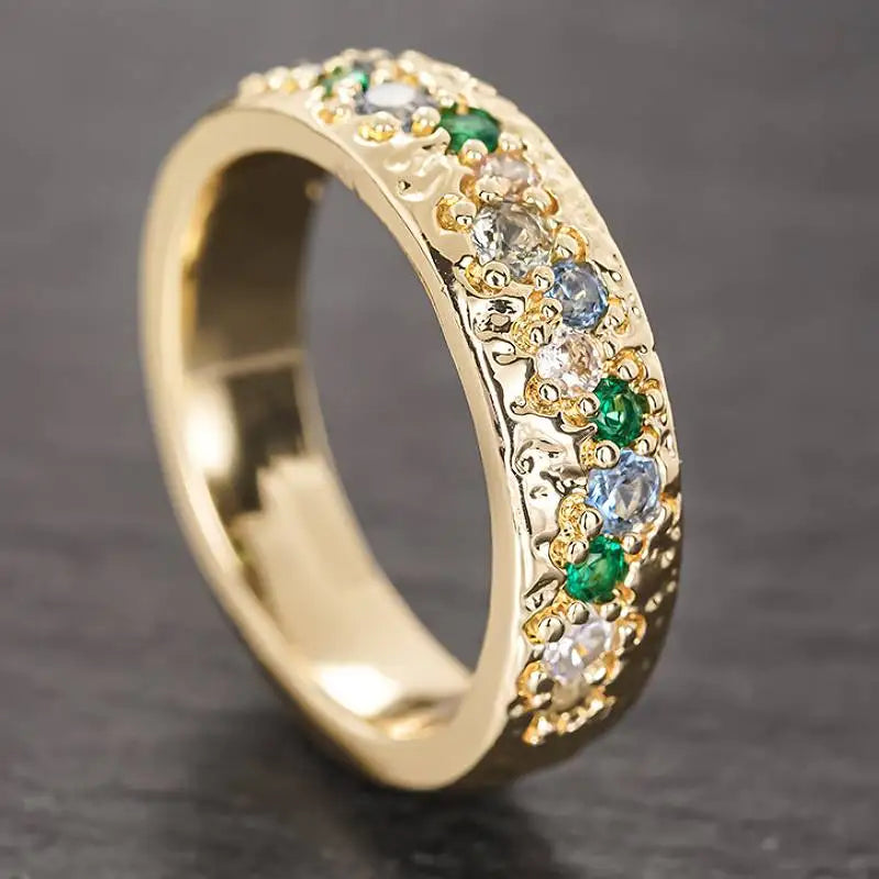 Chic Multicolor Gold Band