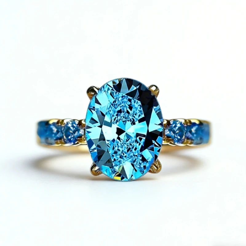 Blue Chic Gold Statement