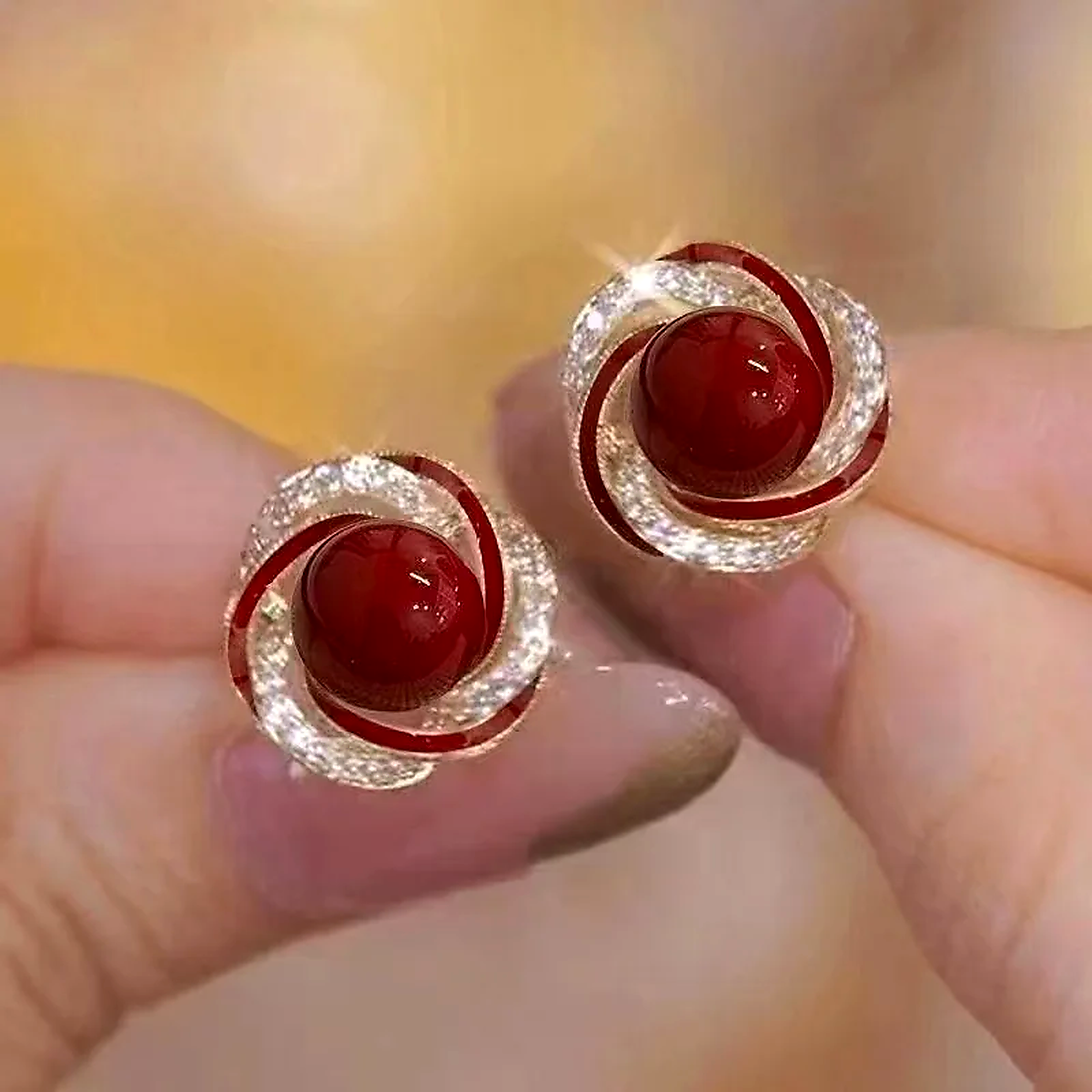 Pearl Stud Earrings Vintage Silver