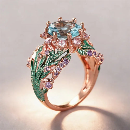Delicate Floral Rose Gold