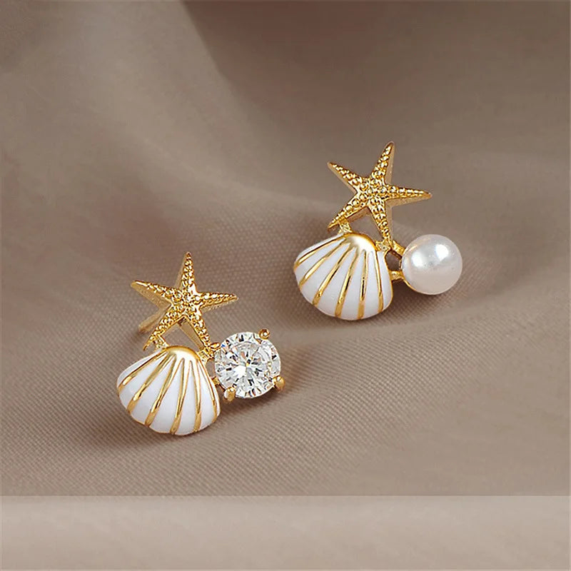 Starfish Stud Earrings – Golden