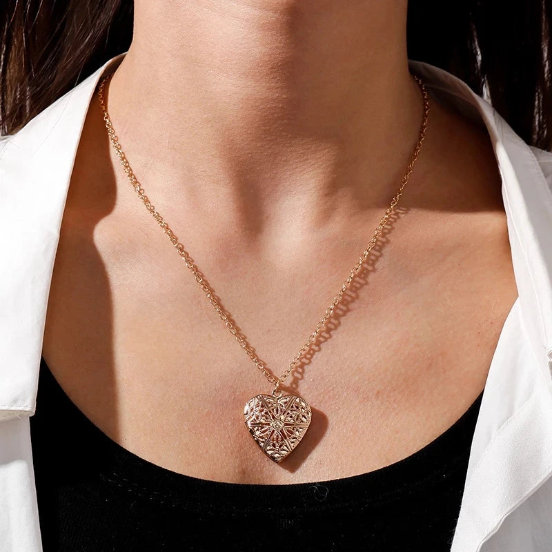 Necklace + Heart Locket Pendant