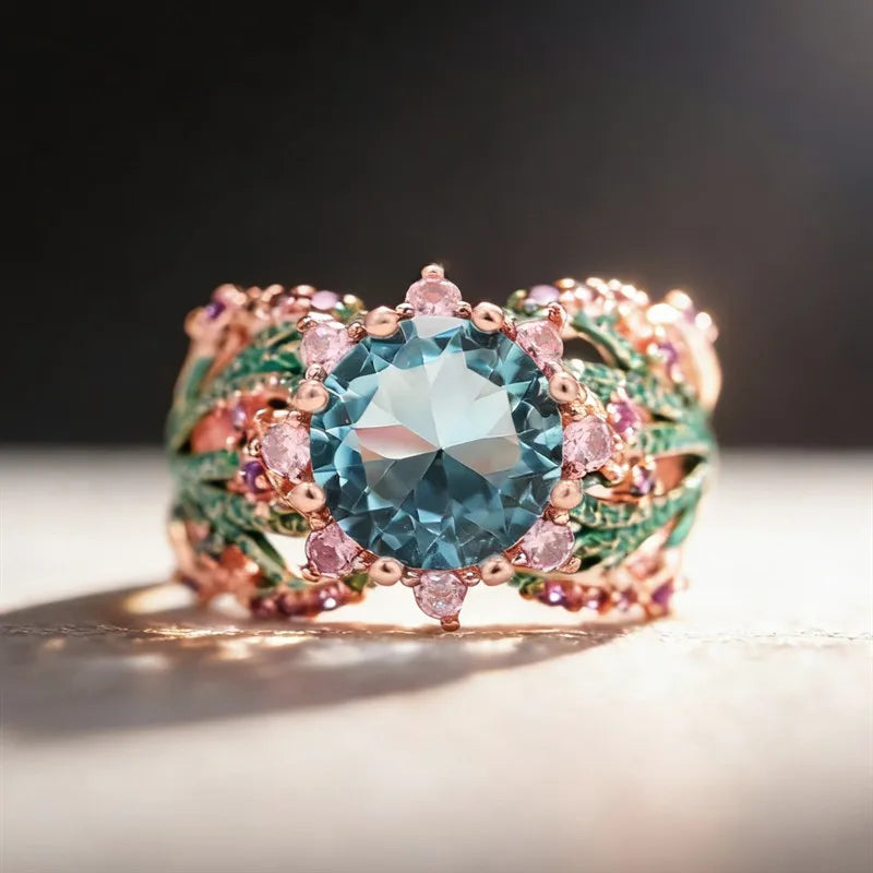 Delicate Floral Rose Gold