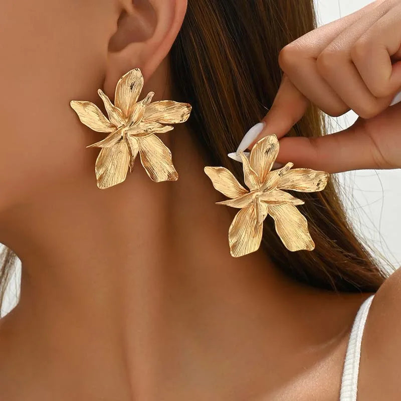 Vintage Floral Statement Earrings