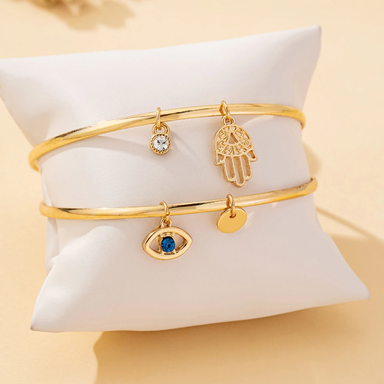Bracelet Set Elegant Charm Golden