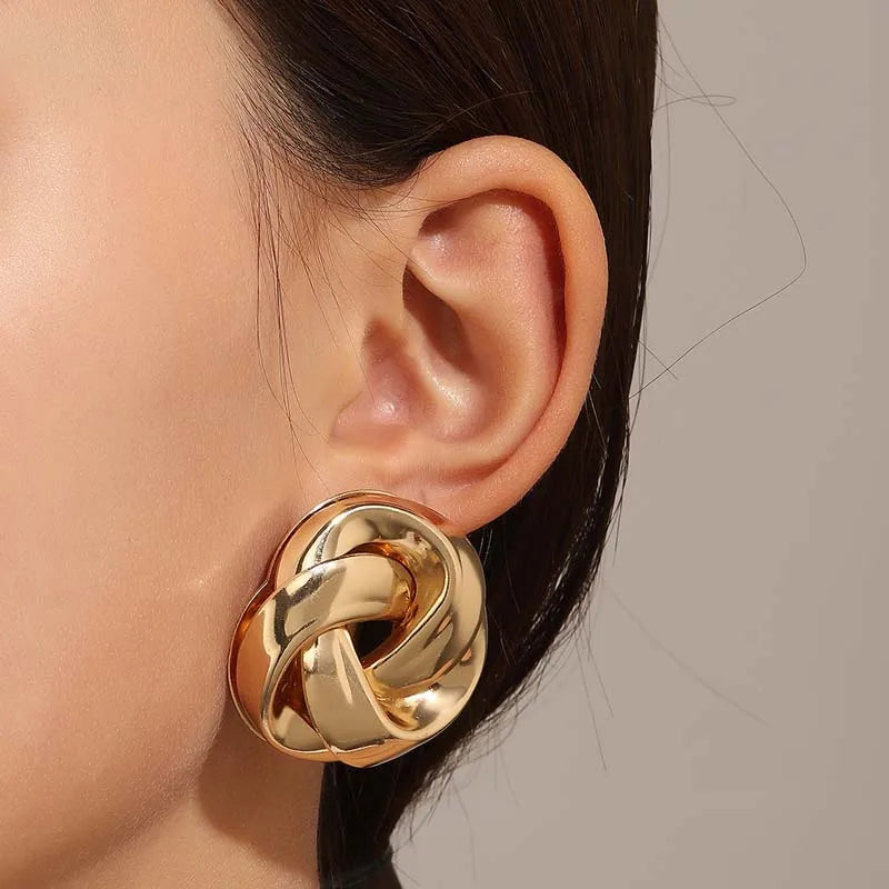 Twisted Spiral Stud Earrings